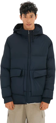 Y-3 FW21 Solid Color Puffer Down Jacket Winter Blue HB6338 Cheap Y-3 FW21 Solid Color Puffer Down Jacket Winter Blue HB6338