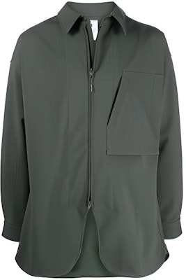 Y-3 FW21 Solid Pocket Shirt Collar Jacket Green . HB3422 Buy Y-3 FW21 Solid Pocket Shirt Collar Jacket Green . HB3422