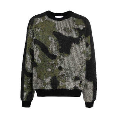 Y-3 FW21 Textured Knit Crewneck Pullover Sweater Unisex Black. HB3331