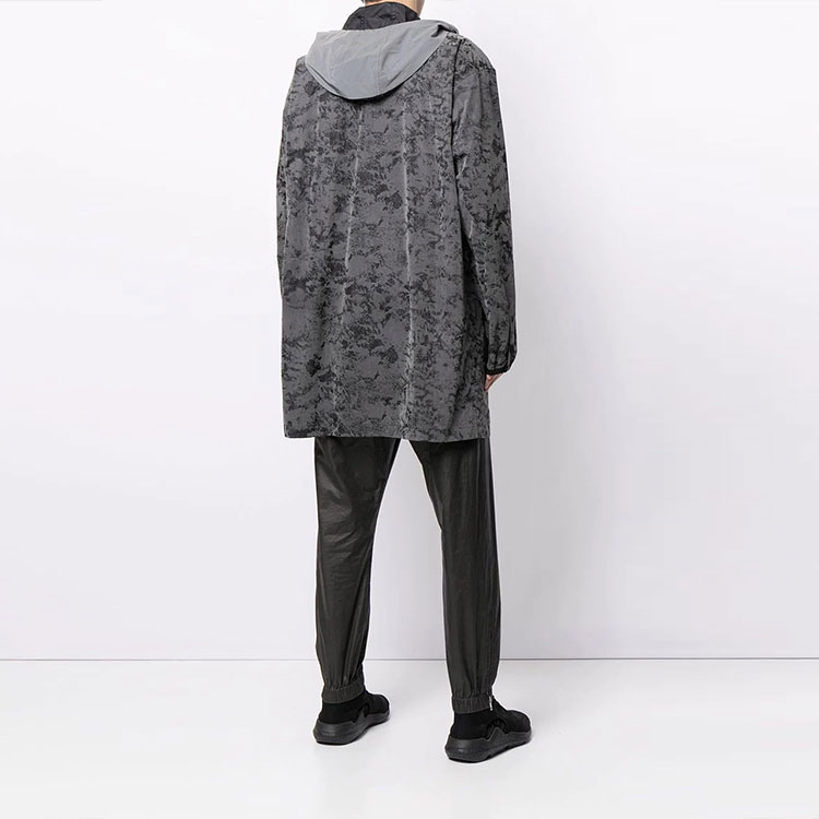 Shop Y-3 FW21 Vintage Reflective Hooded Jacket Grey GV6095