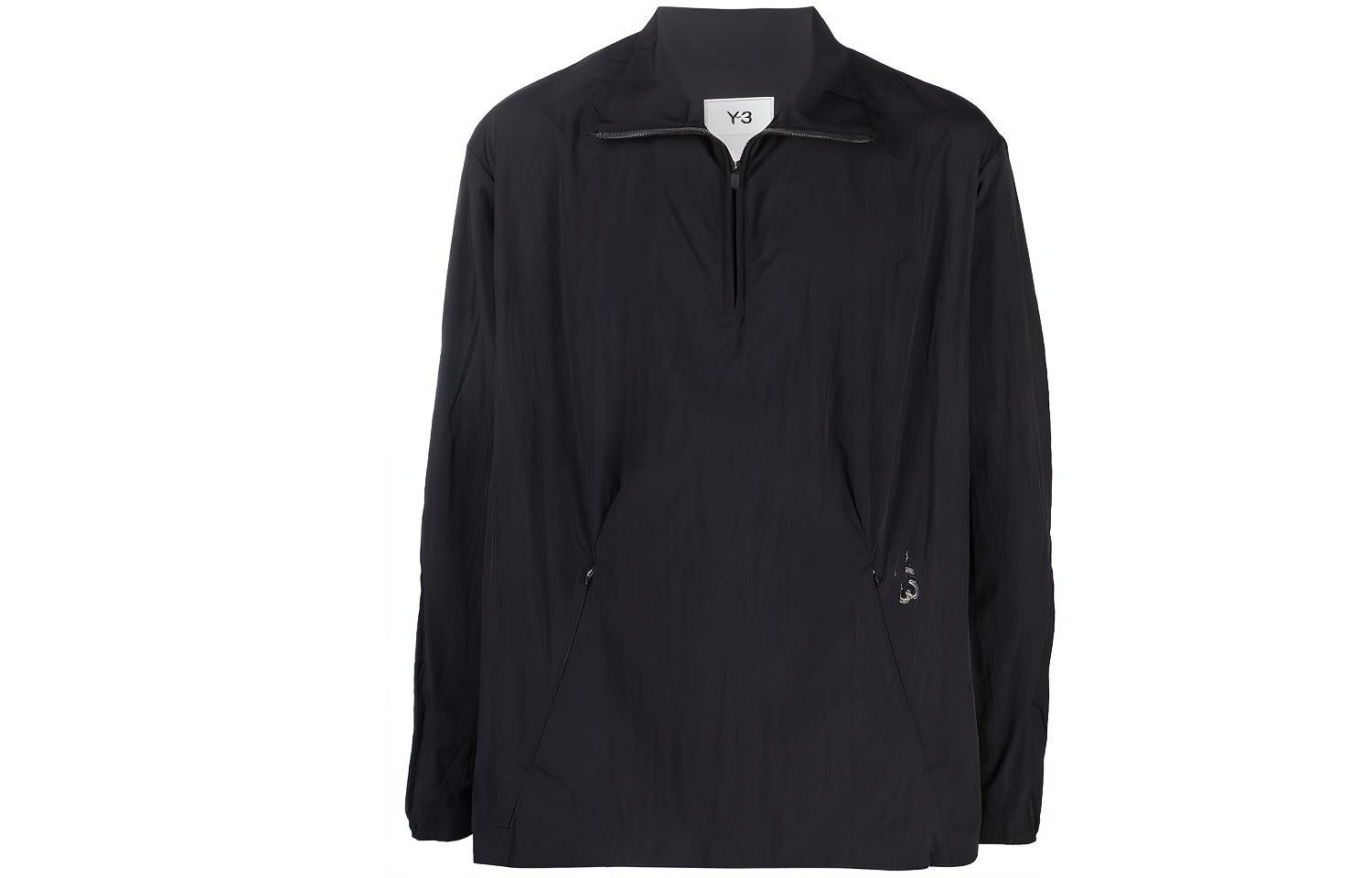 Y-3 FW21 Water-Resistant Half-Zip Pullover Jacket Black HB2788
