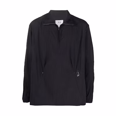 Y-3 FW21 Water-Resistant Half-Zip Pullover Jacket Black HB2788
