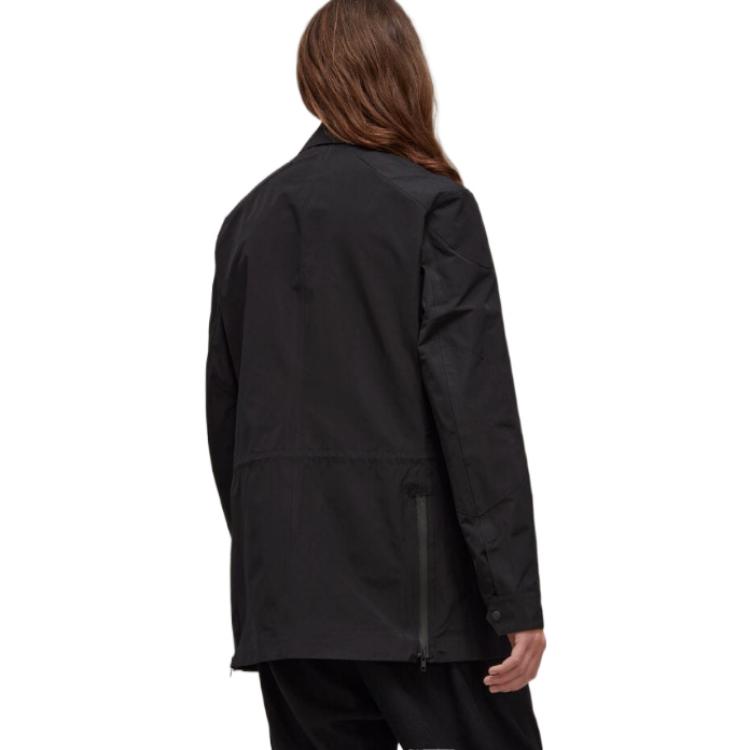 Shop Y-3 FW22  Black Solid Casual Side-Zip Jacket HT4504