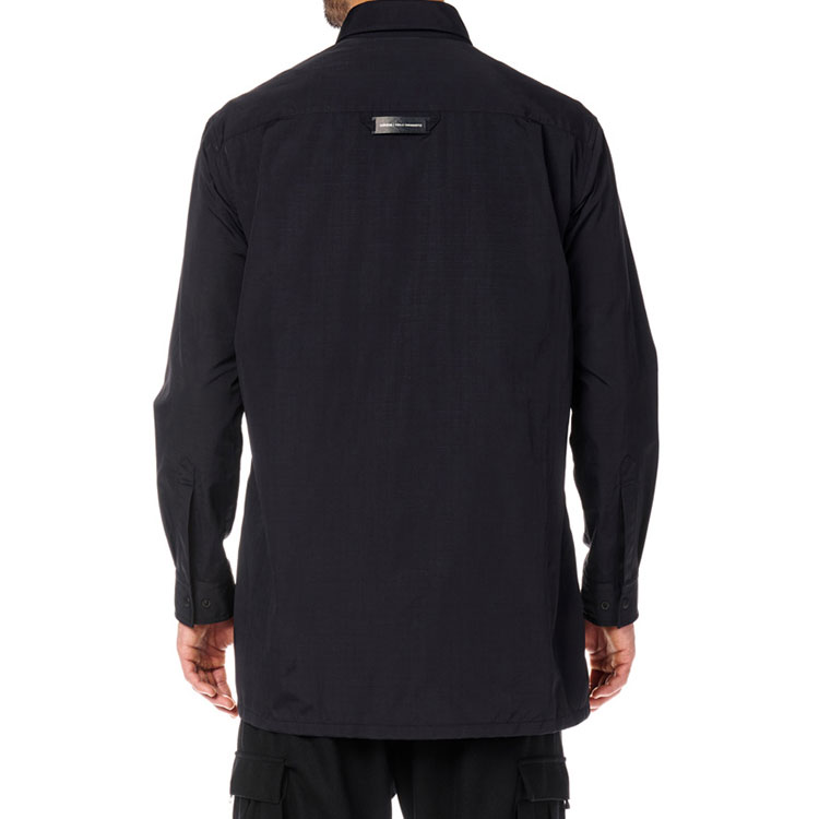 Y-3 FW22  Black Solid Zip-Up Collared Long-Sleeve Jacket HN4326 圖 5