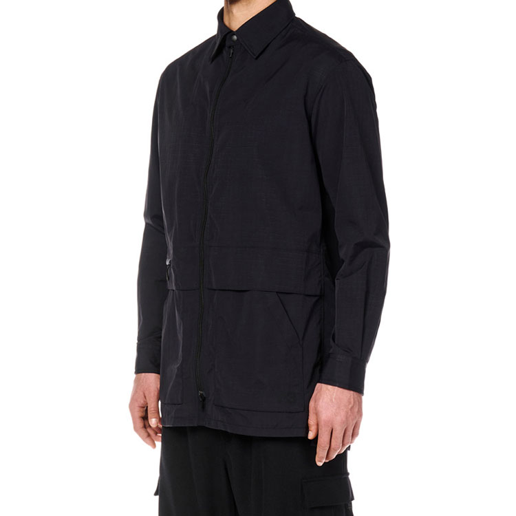 Y-3 FW22  Black Solid Zip-Up Collared Long-Sleeve Jacket HN4326 圖 6