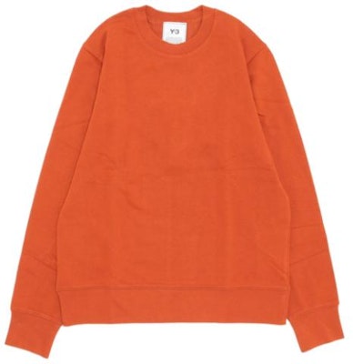 Y-3 FW22 Crewneck Sweatshirt Solid Color Back Logo Fox Red. HT2294 Order Y-3 FW22 Crewneck Sweatshirt Solid Color Back Logo Fox Red. HT2294