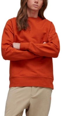 Y-3 FW22 Crewneck Sweatshirt Solid Color Back Logo Fox Red. HT2294 Lookbook Y-3 FW22 Crewneck Sweatshirt Solid Color Back Logo Fox Red. HT2294