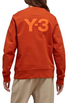 Y-3 FW22 Crewneck Sweatshirt Solid Color Back Logo Fox Red. HT2294 Shop Y-3 FW22 Crewneck Sweatshirt Solid Color Back Logo Fox Red. HT2294