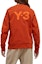 Shop Y-3 FW22 Crewneck Sweatshirt Solid Color Back Logo Fox Red. HT2294