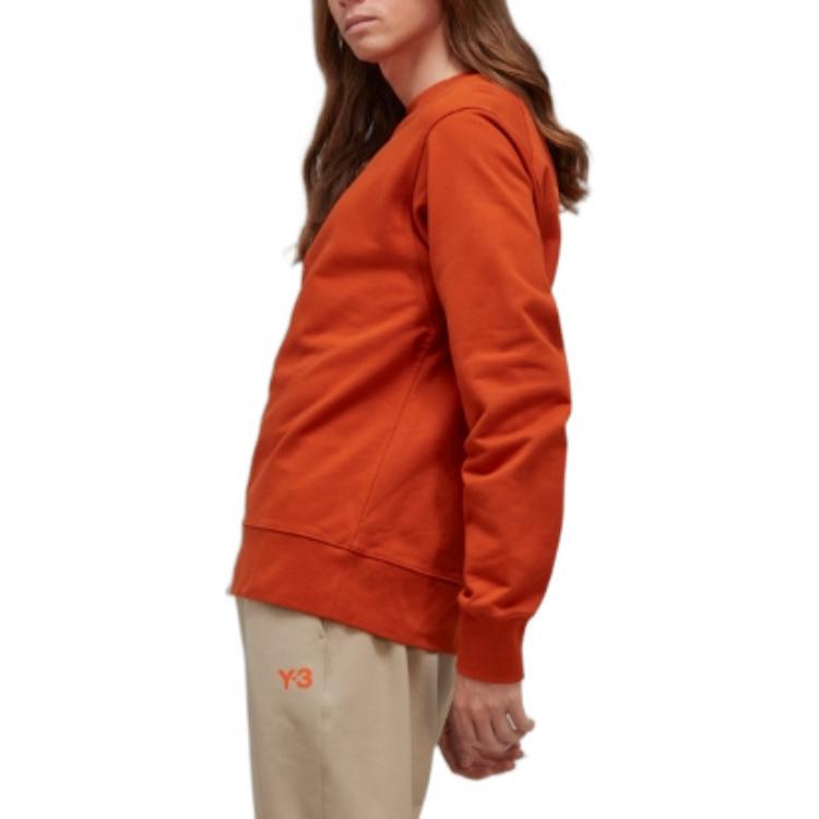 Purchase Y-3 FW22  Crewneck Sweatshirt Solid Color Back Logo Fox Red. HT2294