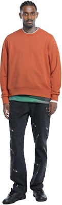 Y-3 FW22 Crewneck Sweatshirt Solid Color Back Logo Fox Red. HT2294 Details for Y-3 FW22 Crewneck Sweatshirt Solid Color Back Logo Fox Red. HT2294