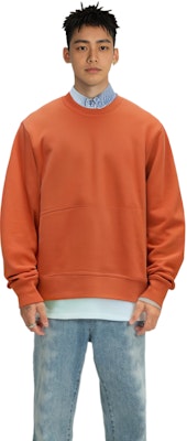 Y-3 FW22 Crewneck Sweatshirt Solid Color Back Logo Fox Red. HT2294 Cheap Y-3 FW22 Crewneck Sweatshirt Solid Color Back Logo Fox Red. HT2294