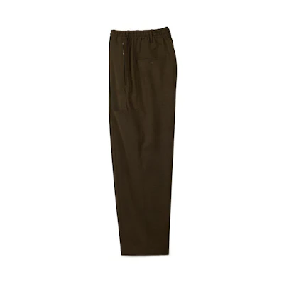 Y-3 FW22 Olive Green Long Casual Pants with Zip Pockets. HT2301