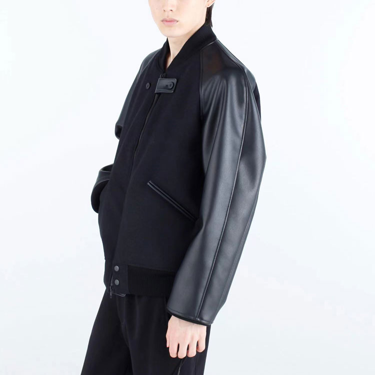 Shop Y-3 FW22  Solid Color Zip-Up Jacket Black HN4327