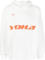 Y-3 FW22 White Hoodie with Letter Logo Print. HT4731 Y-3 FW22 White Hoodie with Letter Logo Print. HT4731
