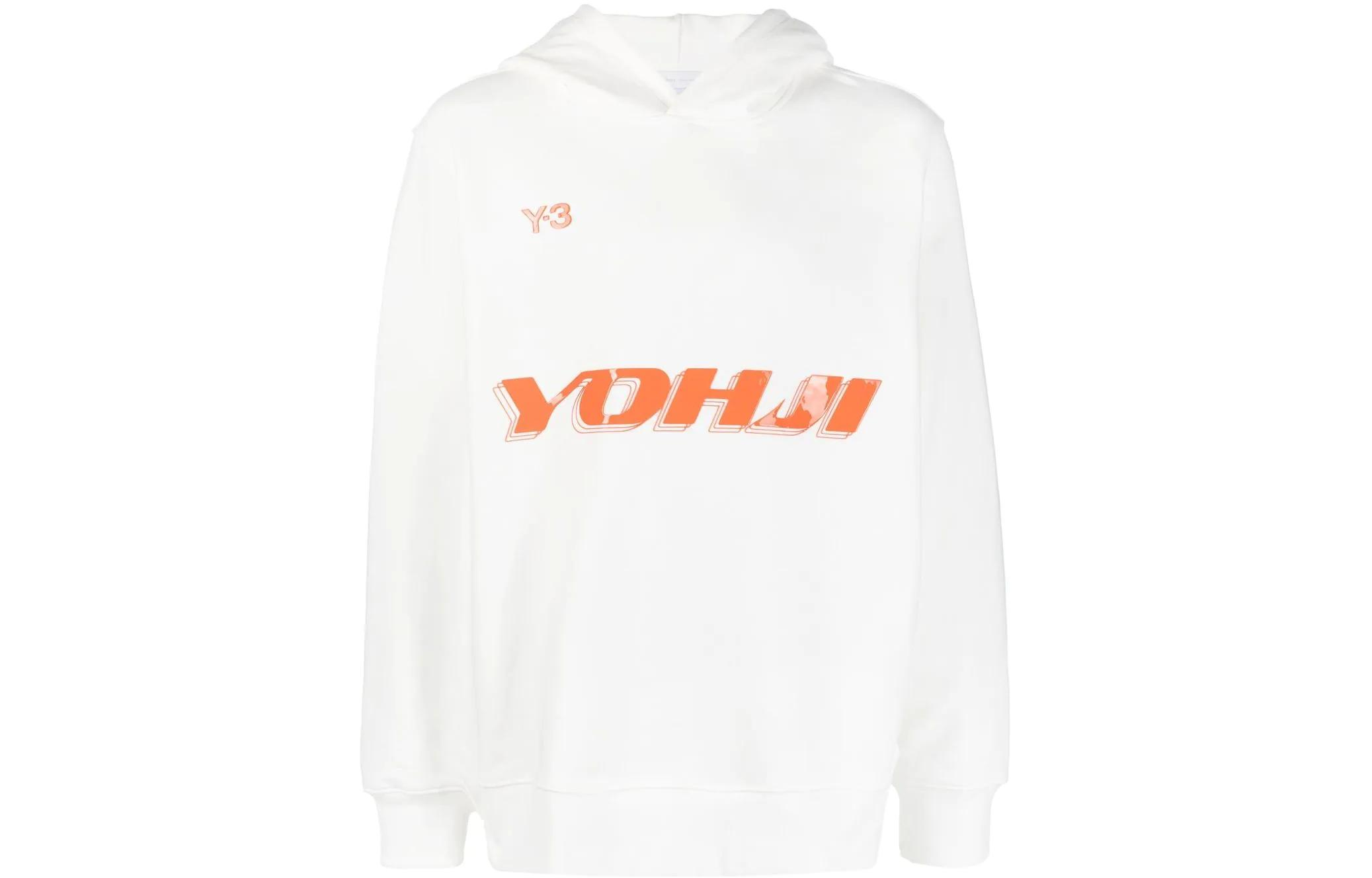 Order Y-3 FW22  White Hoodie with Letter Logo Print. HT4731