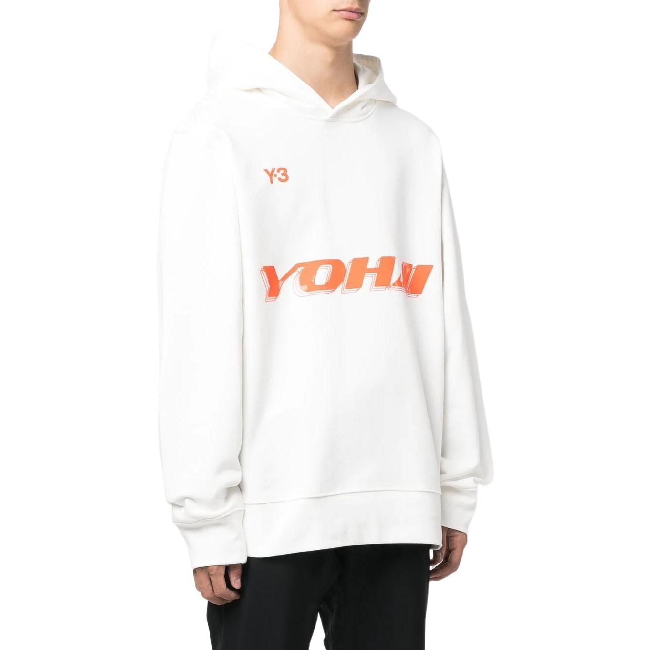 Purchase Y-3 FW22  White Hoodie with Letter Logo Print. HT4731