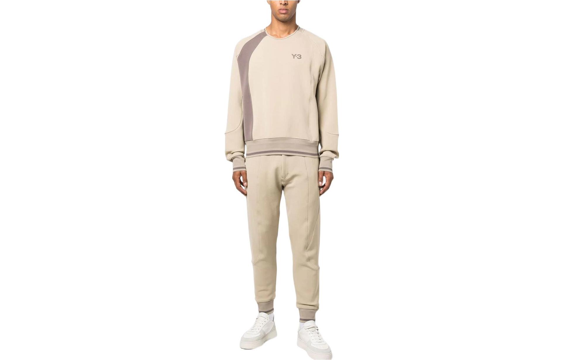 Order Y-3 FW22 男士米色锥形运动裤配实心标志印花 HT2350