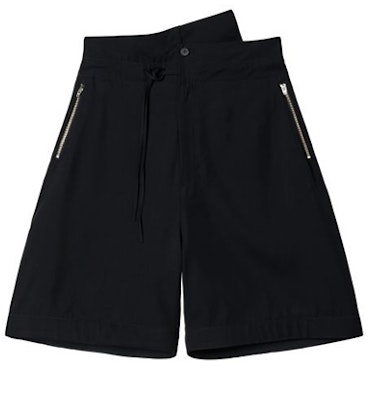 Y-3 FW22 Black Asymmetrical Drawstring Casual Shorts H63040 Buy Y-3 FW22 Black Asymmetrical Drawstring Casual Shorts H63040