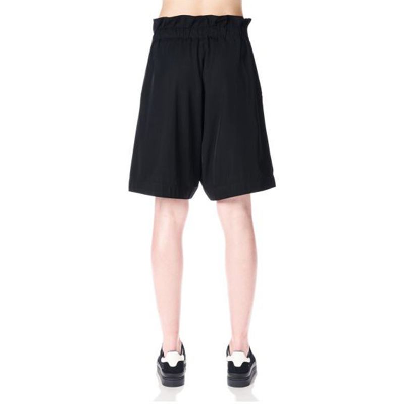 Purchase Y-3 FW22 Black Asymmetrical Drawstring Casual Shorts H63040