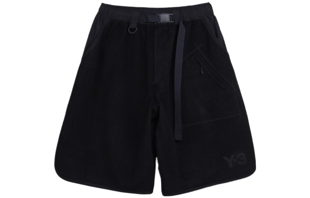 Y-3 FW22 Black Loose-Fit Shorts with Logo Print and Color-Block Design HN1971 圖 2