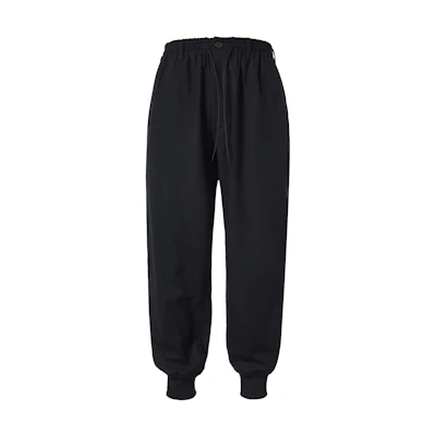 Y-3 FW22 Black Solid Color Jogger Pants with Drawstrings HM9345