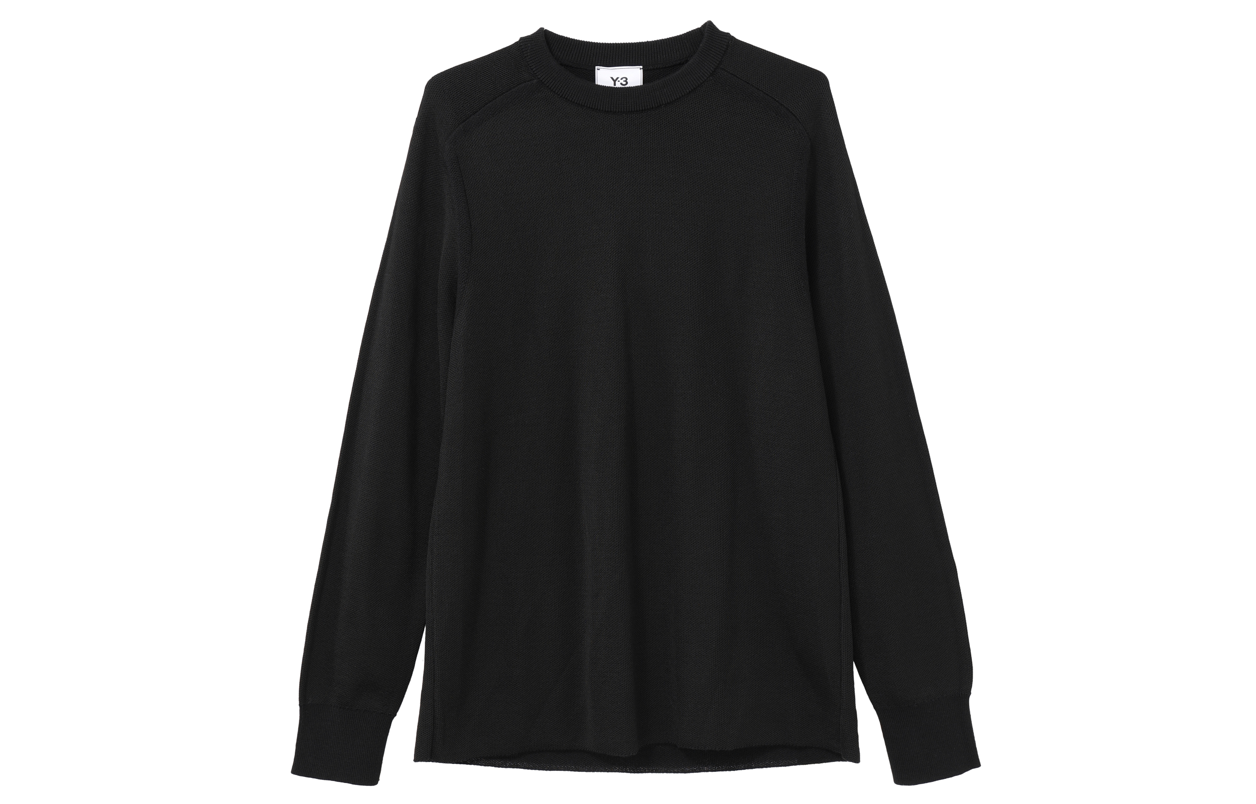 Y-3 FW22 Black Solid Pullover Long-Sleeve Sweatshirt FM1155