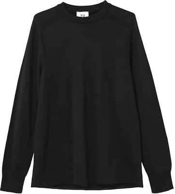 Y-3 FW22 Black Solid Pullover Long-Sleeve Sweatshirt FM1155 Buy Y-3 FW22 Black Solid Pullover Long-Sleeve Sweatshirt FM1155