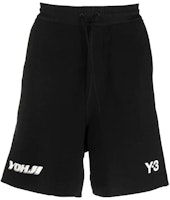 Y-3 FW22 Black Straight-Leg Shorts with Logo Print IB8612 Y-3 FW22 Black Straight-Leg Shorts with Logo Print IB8612