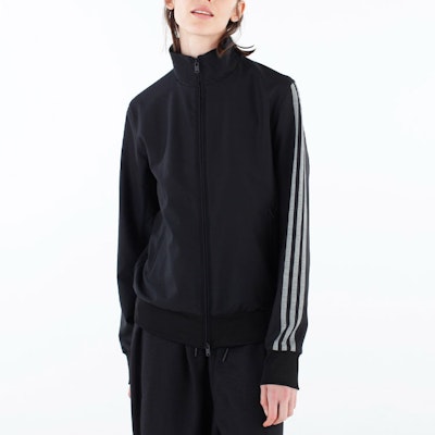 Y-3 FW22 Black Striped Trim Logo Print High Neck Jacket Unisex. IB0388 Purchase Y-3 FW22 Black Striped Trim Logo Print High Neck Jacket Unisex. IB0388