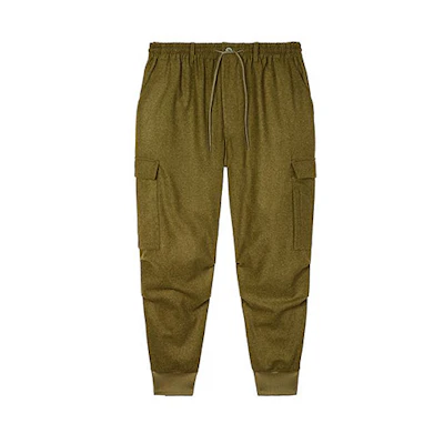 Y-3 FW22 Green Solid Color Cargo Jogger Pants HT4476