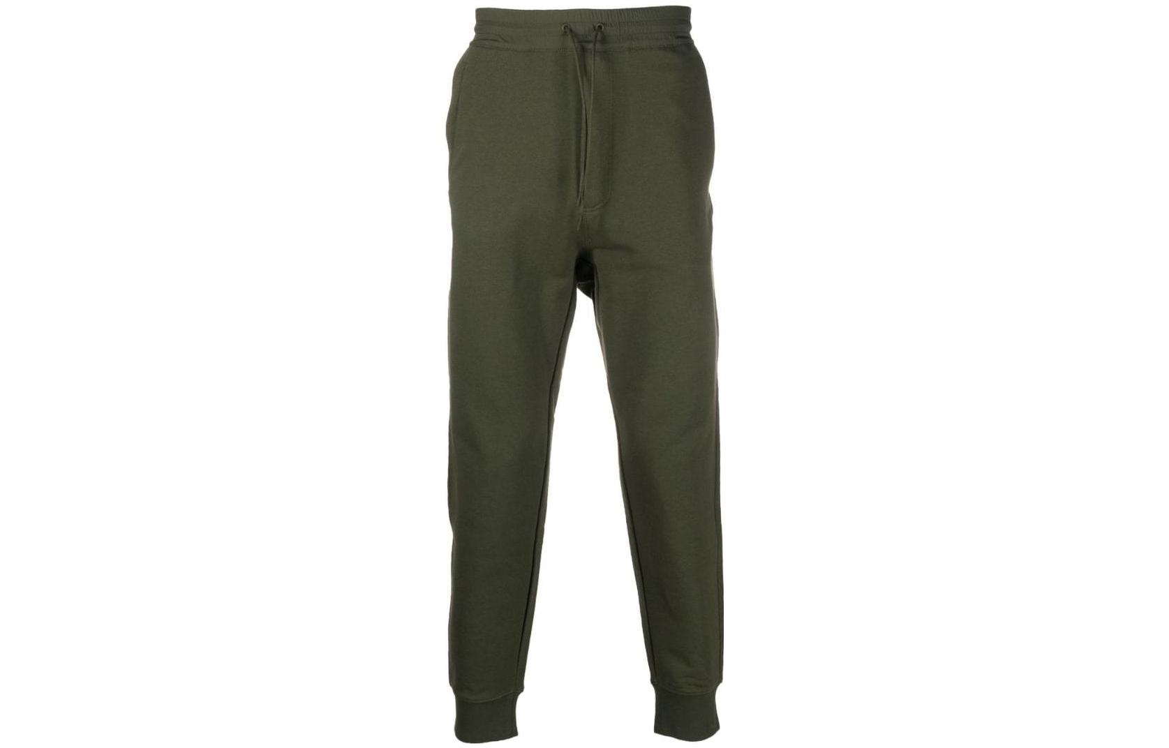 Y-3 FW22 Green Solid Color Jogger Sweatpants with Drawstring HT4719NGTCAR