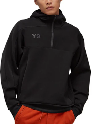 Y-3 FW22 Half-Zip Pullover Long Sleeve Sweatshirt Black Small Logo HM5037 Lookbook Y-3 FW22 Half-Zip Pullover Long Sleeve Sweatshirt Black Small Logo HM5037
