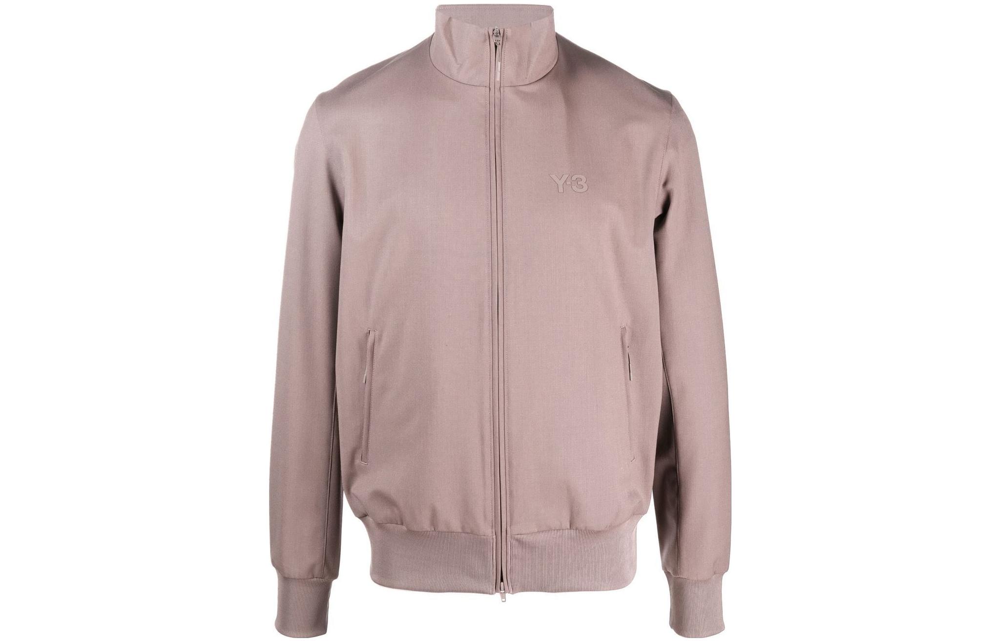 Y-3 FW22 Khaki Logo Embroidered High-Collar Jacket HT4508