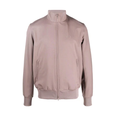 Y-3 FW22 Khaki Logo Embroidered High-Collar Jacket HT4508
