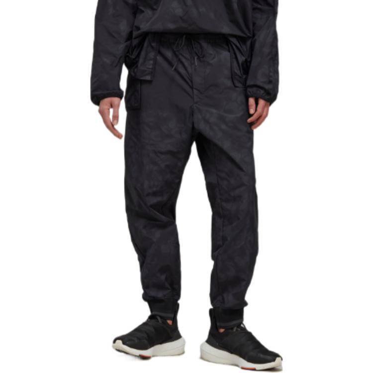 Lookbook Y-3 FW22 豹紋抽繩運動長褲 黑色 HN1973