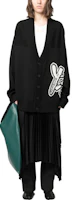 Shop Y-3 FW22 黑色Logo針織開衫 長袖毛衣 男女適穿。 H44809