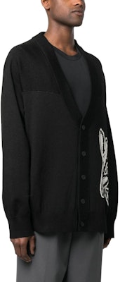 Y-3 FW22 로고 니트 가디건 블랙 유니섹스 긴팔 스웨터. H44809 Details for Y-3 FW22 로고 니트 가디건 블랙 유니섹스 긴팔 스웨터. H44809