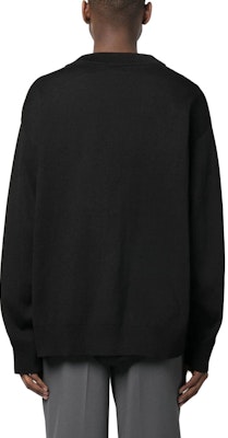 Y-3 FW22 로고 니트 가디건 블랙 유니섹스 긴팔 스웨터. H44809 Sizing Y-3 FW22 로고 니트 가디건 블랙 유니섹스 긴팔 스웨터. H44809