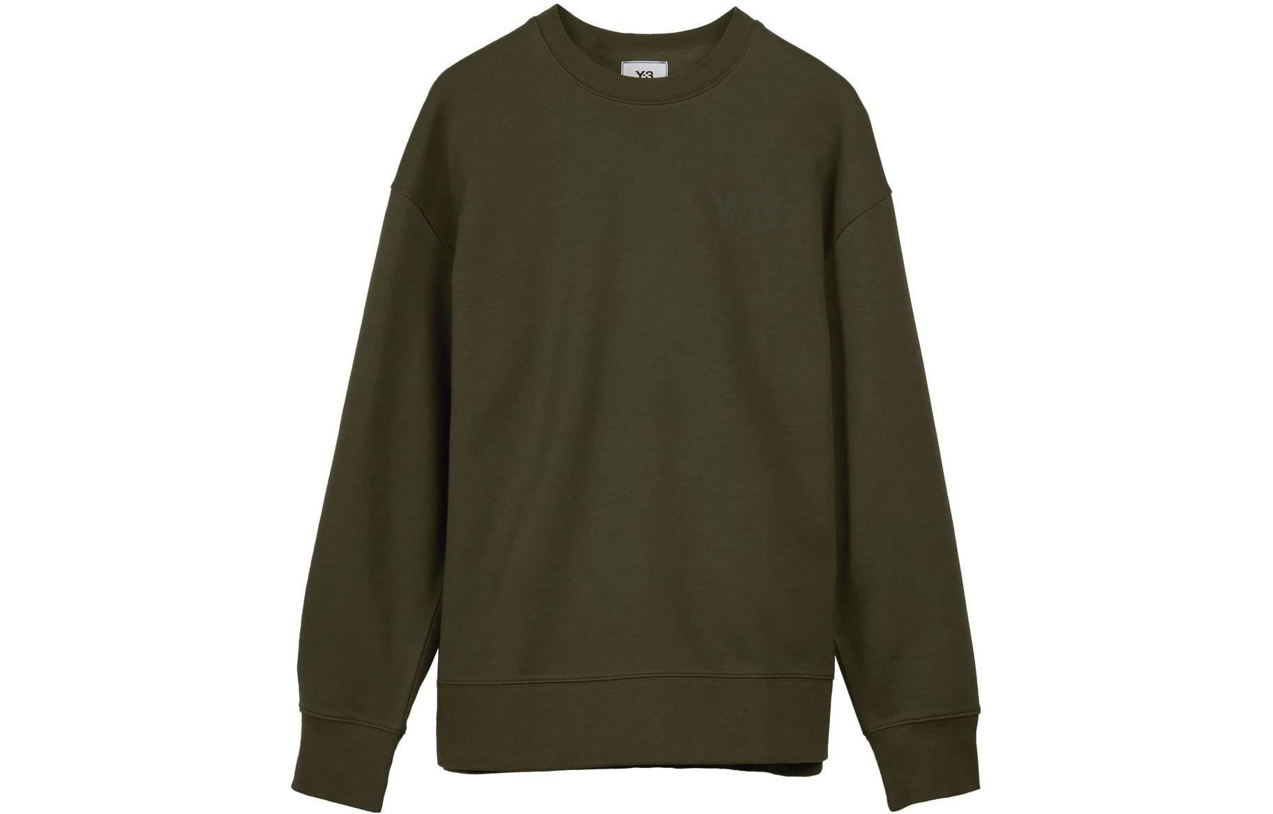 Y-3 FW22 Logo Printed Pullover Hoodie Army Green (Men) HT4495