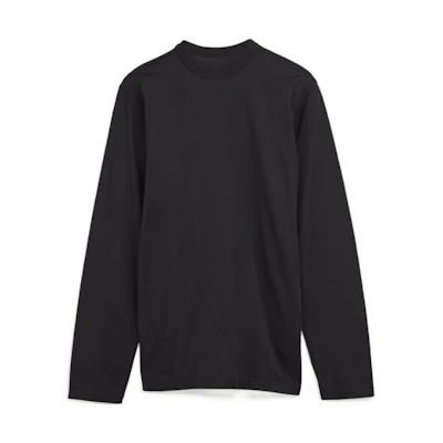 Y-3 FW22 Oversized Black Crewneck Long Sleeve Unisex T-Shirt H44794