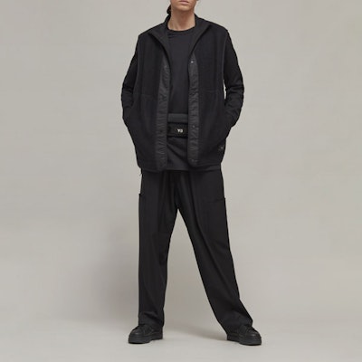 Y-3 FW22 Oversized Black Crewneck Long Sleeve Unisex T-Shirt H44794 Lookbook Y-3 FW22 Oversized Black Crewneck Long Sleeve Unisex T-Shirt H44794