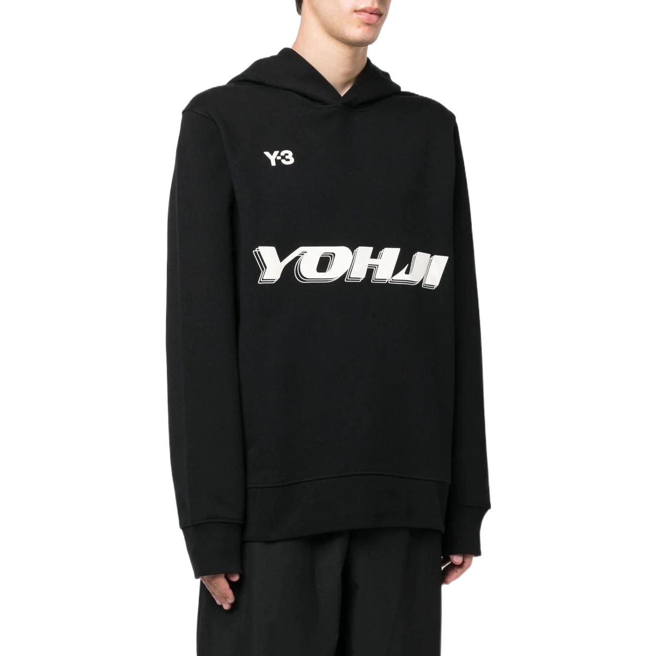 Purchase Y-3 FW22 Pullover Sweatshirt with Logo Print in Black HT4732