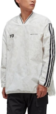 Y-3 FW22 Small Logo V-Neck Striped Long Sleeve T-Shirt White Men’s HS9876 Details for Y-3 FW22 Small Logo V-Neck Striped Long Sleeve T-Shirt White Men’s HS9876