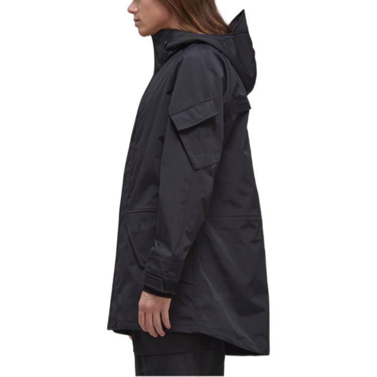 Purchase Y-3 2022秋冬纯色黑色连帽外套 HN4324