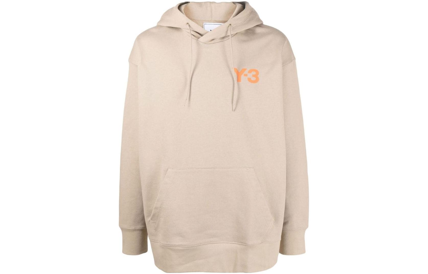 Order Y-3 FW22 Solid Logo Print Drawstring Pullover Hoodie White HT4499