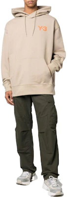 Y-3 FW22 Solid Logo Print Drawstring Pullover Hoodie White HT4499 Lookbook Y-3 FW22 Solid Logo Print Drawstring Pullover Hoodie White HT4499