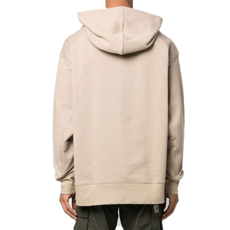 Shop Y-3 FW22 Solid Logo Print Drawstring Pullover Hoodie White HT4499