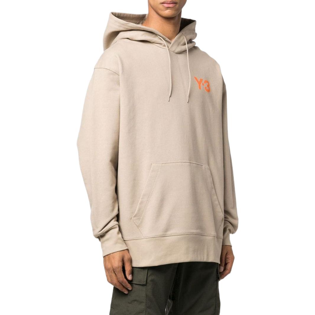 Purchase Y-3 FW22 Solid Logo Print Drawstring Pullover Hoodie White HT4499
