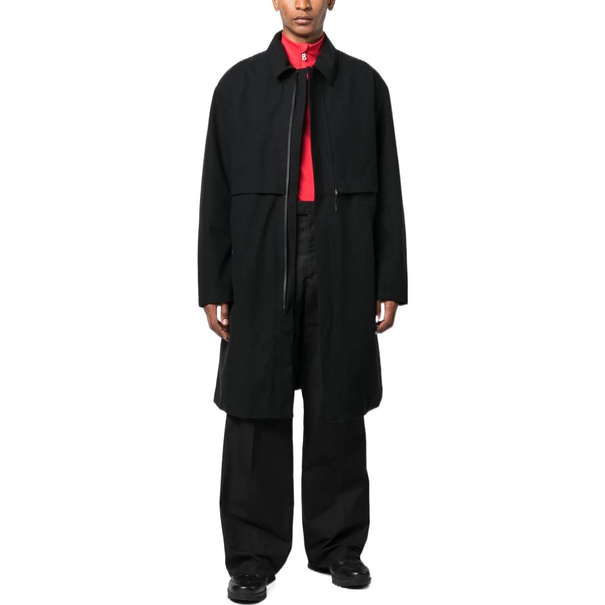 Lookbook Y-3 FW22 솔리드 집업 롱슬리브 코트 자켓 블랙 HP1346